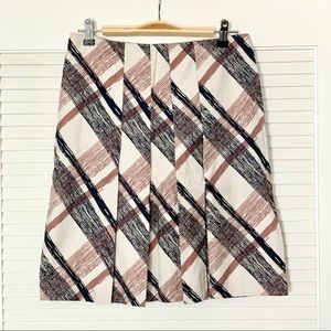 Club Monaco Pleated Plaid Skirt